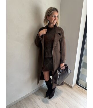 MUS & BOMBON MBB DEW LONG COAT BROWN