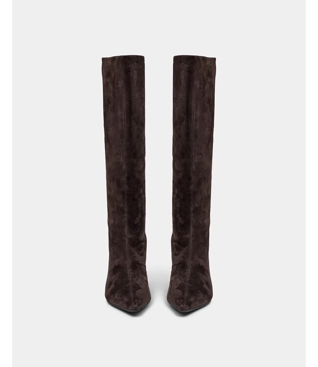 SOFIE SCHNOOR SS NOREENSW ANKLE SUEDE BOOT DARK COFFEE
