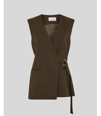MOSS CPH MSCH CABRIE WAISTCOAT FOREST MELANGE