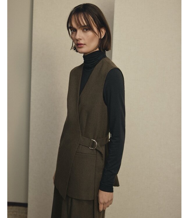 MOSS CPH MSCH CABRIE WAISTCOAT FOREST MELANGE