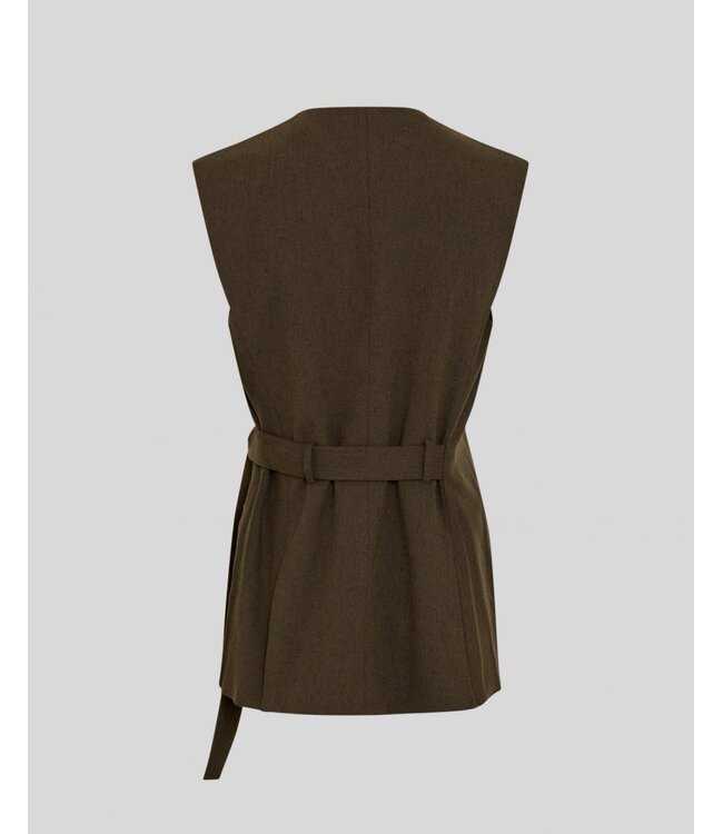 MOSS CPH MSCH CABRIE WAISTCOAT FOREST MELANGE