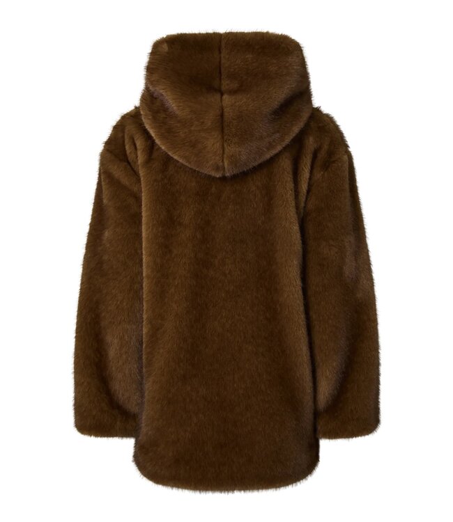 YAS YASSINDA LS FURRY JACKET DARK OLIVE
