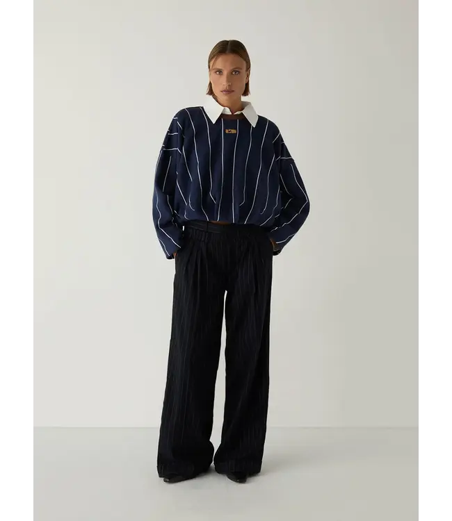 LAAGAM LA KELLY SWEATSHIRT NAVY STRIPED