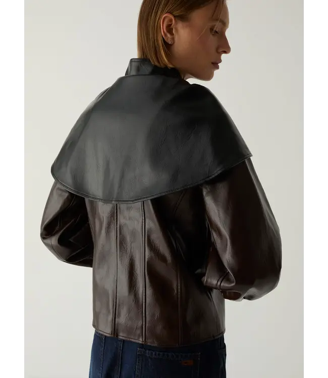 LAAGAM LA NOOR BOMBER JACKET BROWN