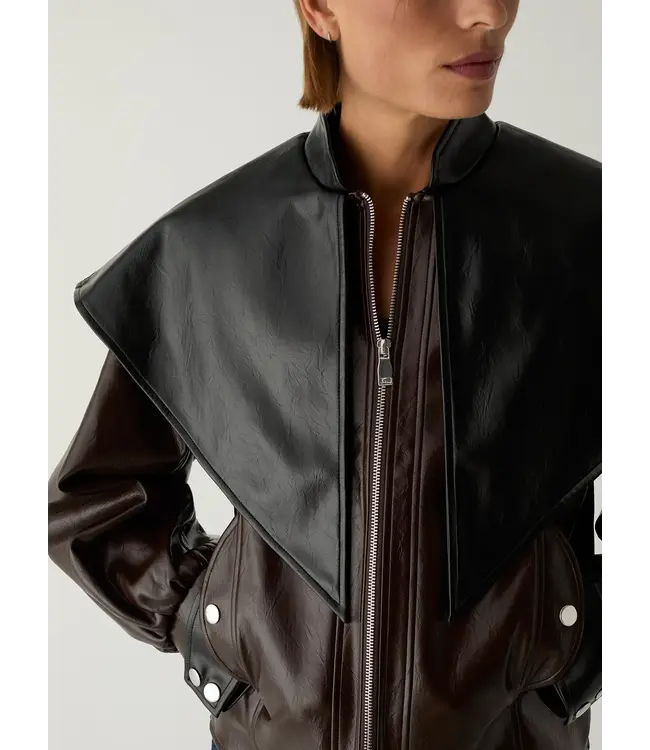 LAAGAM LA NOOR BOMBER JACKET BROWN