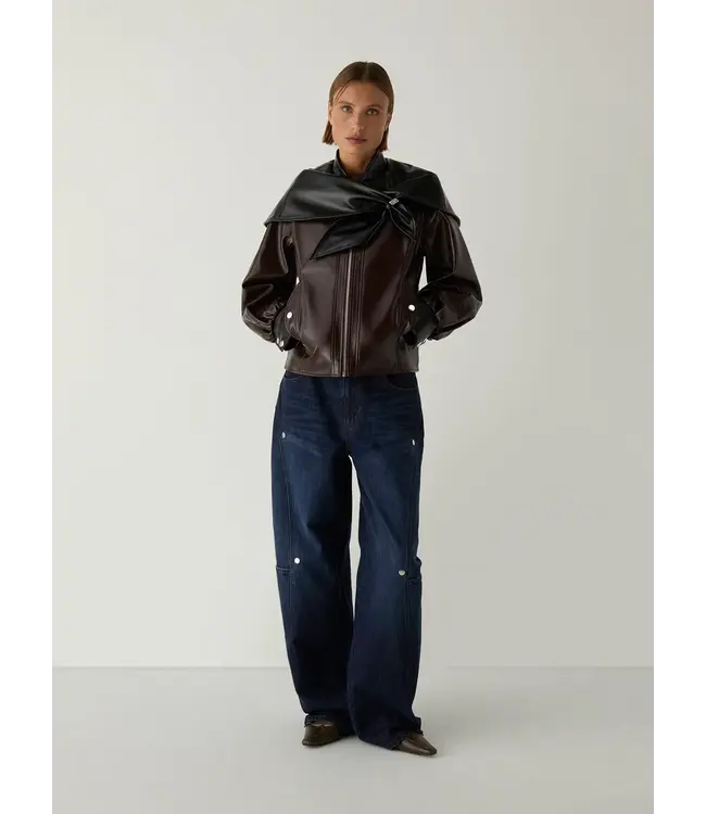 LAAGAM LA NOOR BOMBER JACKET BROWN