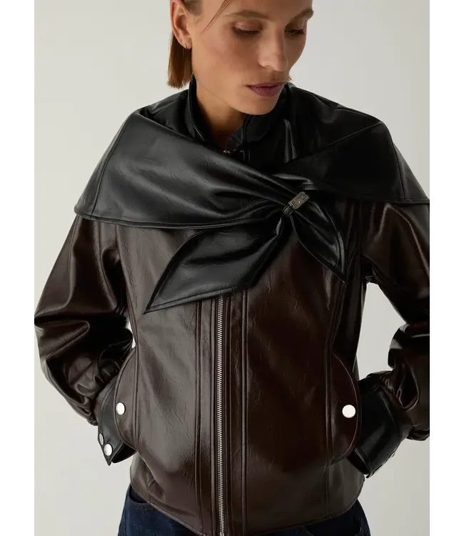 LAAGAM LA NOOR BOMBER JACKET BROWN