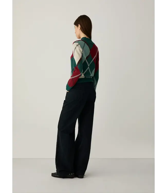 LAAGAM LA LAUFEY KNIT GREEN CHECKED