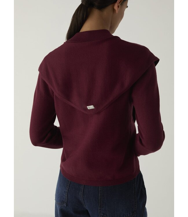 LAAGAM LA FRIDA ZIPPER KNIT PLUM