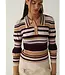 LAAGAM LA ILYANA POLO KNIT CAMEL STRIPED