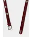 LAAGAM LA KEIRA LEATHER BELT/STUDS RED