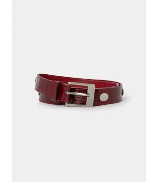 LAAGAM LA KEIRA LEATHER BELT/STUDS RED