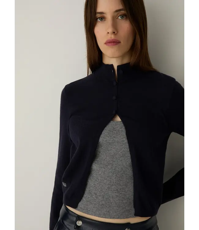 LAAGAM LA HALSEY CARDIGAN NAVY