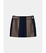 LAAGAM LA LIOR SHORT SKIRT NAVY BLUE TEXTURED