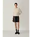 LAAGAM LA LIOR SHORT SKIRT NAVY BLUE TEXTURED