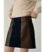 LAAGAM LA LIOR SHORT SKIRT NAVY BLUE TEXTURED