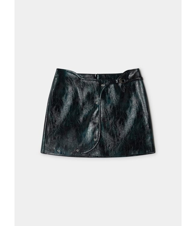 LAAGAM LA ELODIE SHORT SKIRT DARK GREEN
