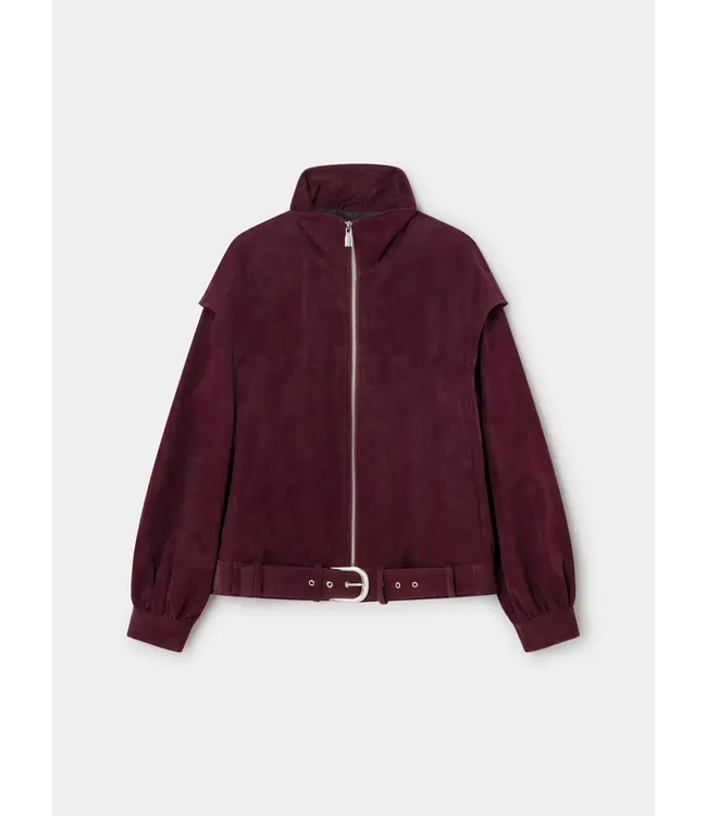LAAGAM LA SIGNY BOMBER JACKET BURGUNDY