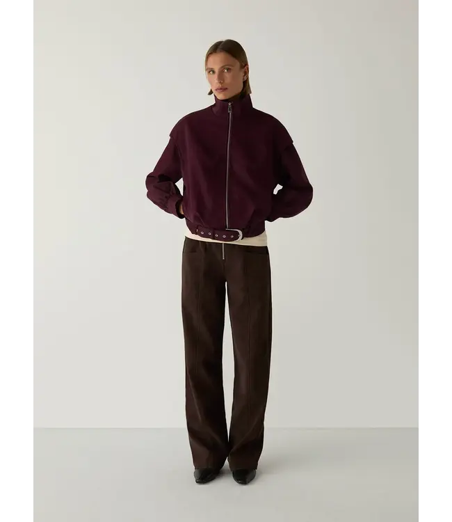 LAAGAM LA SIGNY BOMBER JACKET BURGUNDY
