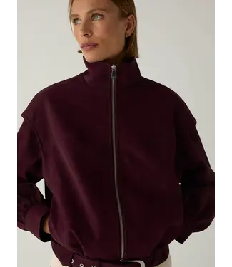 LAAGAM LA SIGNY BOMBER JACKET BURGUNDY