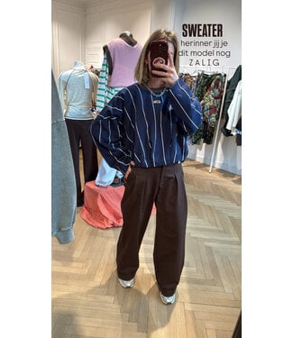 LAAGAM LA KELLY SWEATSHIRT NAVY STRIPED
