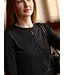 LES SOEURS LS SWEENEY SOFT RIB LS TOP/BUTTONS BLACK