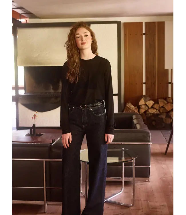 LES SOEURS LS LOES LS MESH TOP BLACK