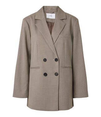 YAS YASCHEKKA LS OVERSIZE BLAZER NOOS BLACK/CHECKS