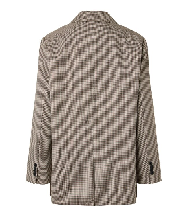 YAS YASCHEKKA LS OVERSIZE BLAZER NOOS BLACK/CHECKS
