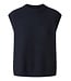YAS YASJOHI SL WOOL BLEND KNIT VEST NAVY BLAZER
