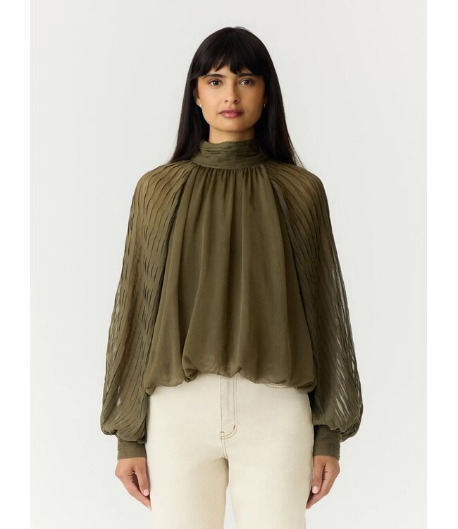 YAS YASOLERA LS TOP S. NOOS DARK OLIVE