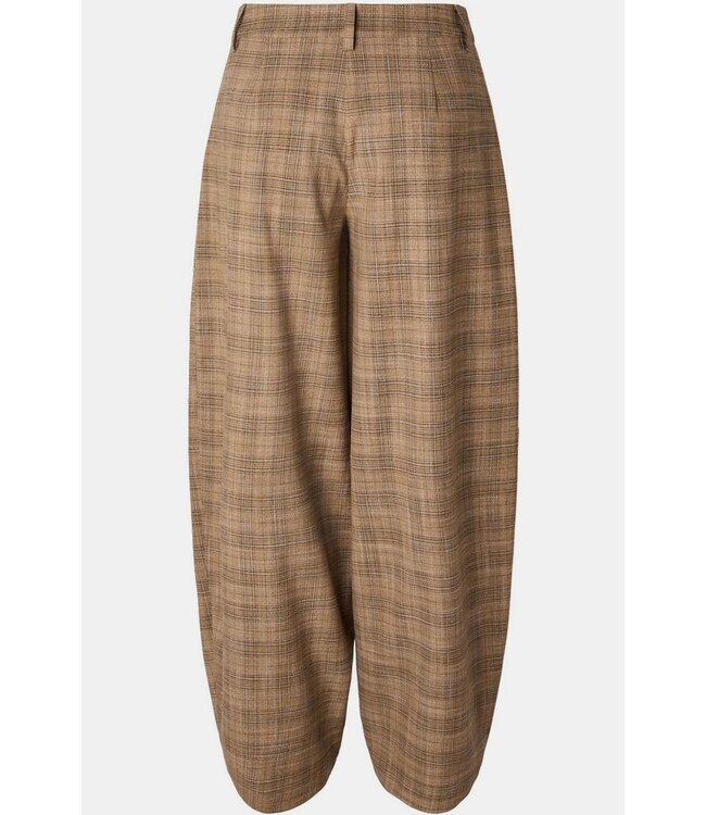 YAS YASCARIN MW BARREL PANT CARTOUCHE CARIN CHECKS