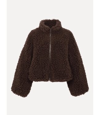 LES SOEURS LS TURNER BIG TEDDY VEST BROWN