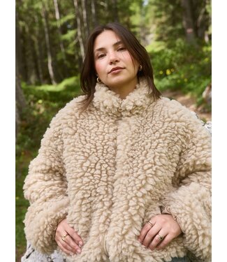 LES SOEURS LS TURNER BIG TEDDY VEST NATURAL