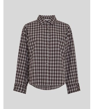 MOSS CPH MSCH CAROLA SHIRT CHECK BROWN/EGRET