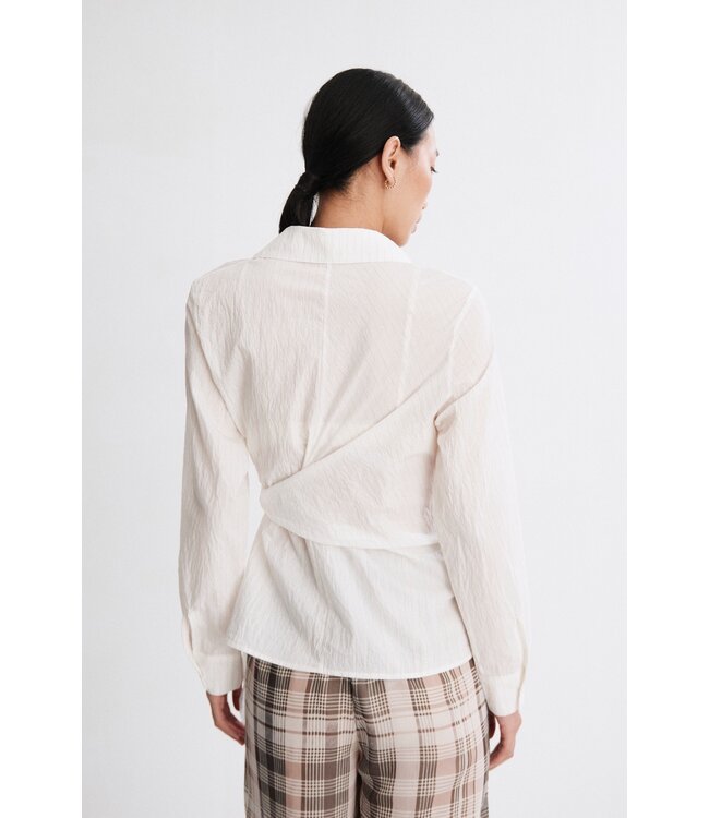 MUS & BOMBON MBB HALLEY LS SHIRT WHITE STRIPED