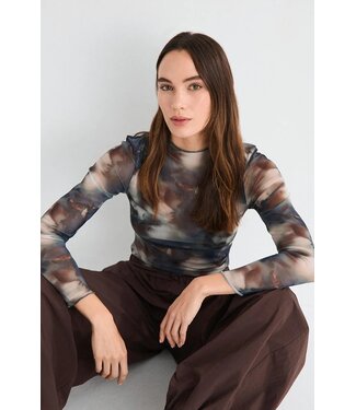 MUS & BOMBON MBB MYSTICA LS BLOUSE BLUE PRINT ALO