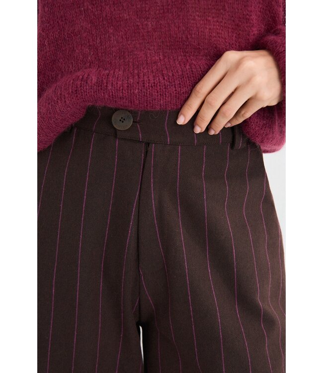 MUS & BOMBON MBB URIEL PANTS BROWN STRIPE