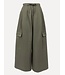 LES SOEURS LS CAMELIA WIDE TWILL CARGO TROUSERS KHAKI