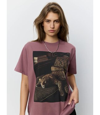 SOFIE SCHNOOR SS RIVERSW PRINTED BOXY T-SHIRT DUSTY PLUM