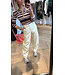 LAAGAM LA ILYANA POLO KNIT CAMEL STRIPED