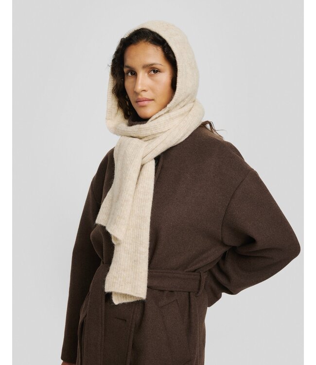 MOSS CPH MSCH BONDIE HOOD SCARF OATMEAL MELANGE