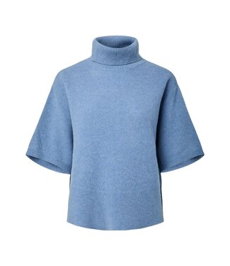 YAS YASEMILA 2/4 WOOL KNIT PULLOVER NOOS BLUE