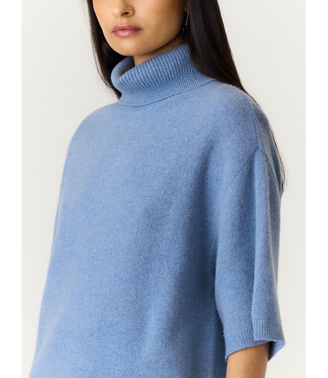 YAS YASEMILA 2/4 WOOL KNIT PULLOVER NOOS BLUE