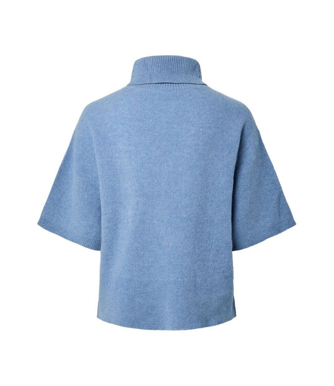 YAS YASEMILA 2/4 WOOL KNIT PULLOVER NOOS BLUE