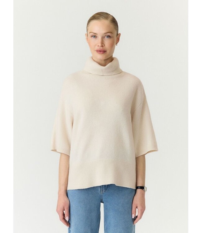 YAS YASEMILA 2/4 WOOL KNIT PULLOVER NOOS SANDSHELL