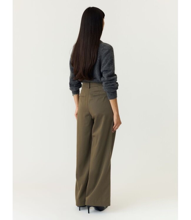 YAS YASWERA HW PANT STONE GREY