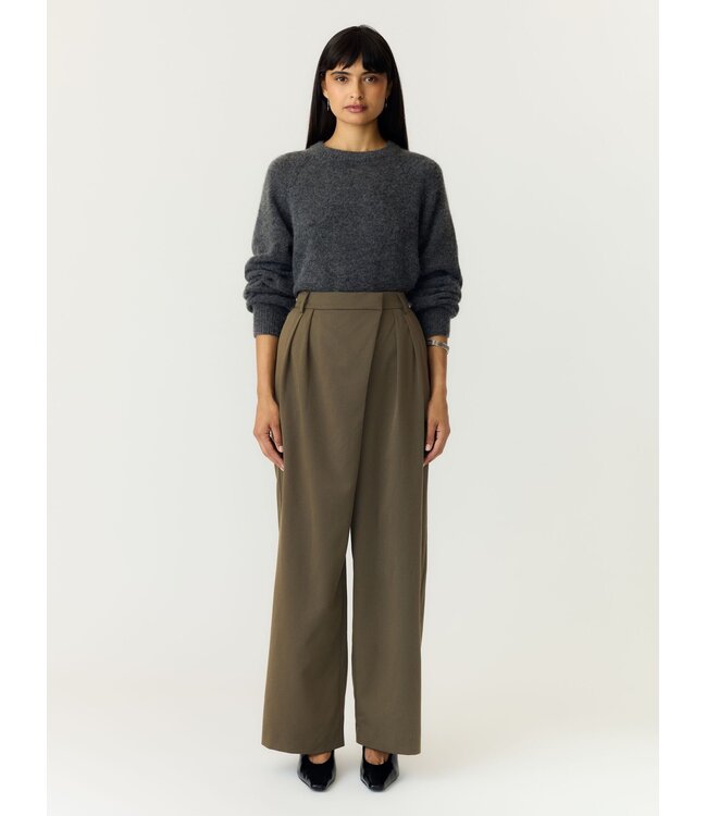 YAS YASWERA HW PANT STONE GREY