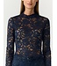 YAS YASLACEY LS LACE TOP NOOS NAVY BLAZER