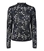 YAS YASLACEY LS LACE TOP NOOS NAVY BLAZER